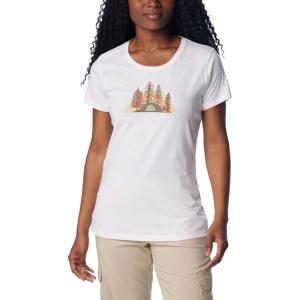 Columbia Womens Daisy Days Short Sleeve Graphic Tee(White/Happier Outdoors)