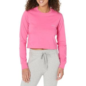 Columbia Women’s Standard North Cascades Long Sleeve Cropped Tee(Wild Geranium/Boundless Graphic)