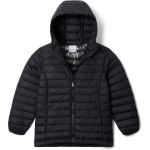 Columbia boys Powder Lite II Hooded Jacket(Black)