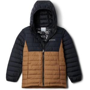Columbia boys Powder Lite II Hooded Jacket(Delta/Black)