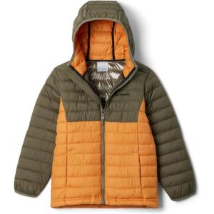 Columbia boys Powder Lite II Hooded Jacket(Sunstone/Stone Green)