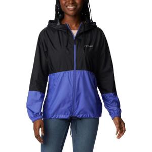 Columbia womens Flash Forward WindbreakerWindbreaker(Black/Purple Lotus)