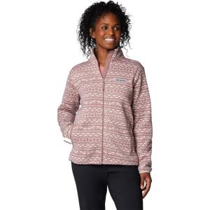 Columbia womens Sweater Weather Print Full Zip(Fig Madras Tonal)