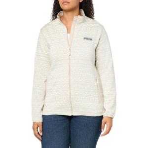 Columbia womens Sweater Weather Print Full Zip(White Madras Tonal)