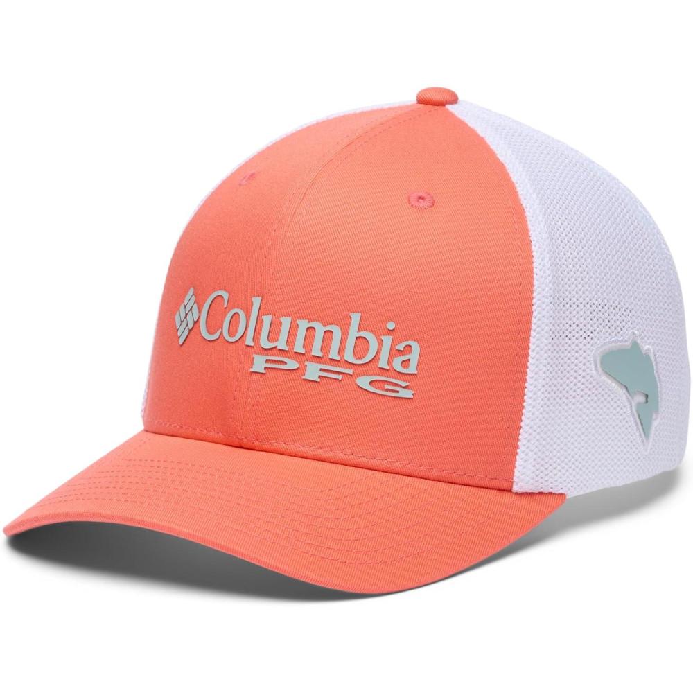 imageColumbia Unisex PFG Logo Mesh Ball Cap MelonadeWhiteRedfish XXLarge
