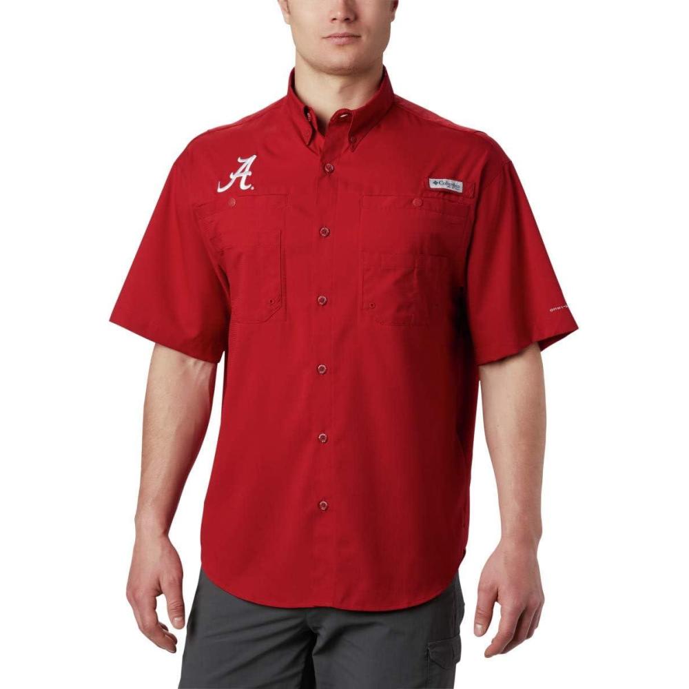 imageColumbia Mens CLG Tamiami Short Sleeve ShirtAla Red Velvet
