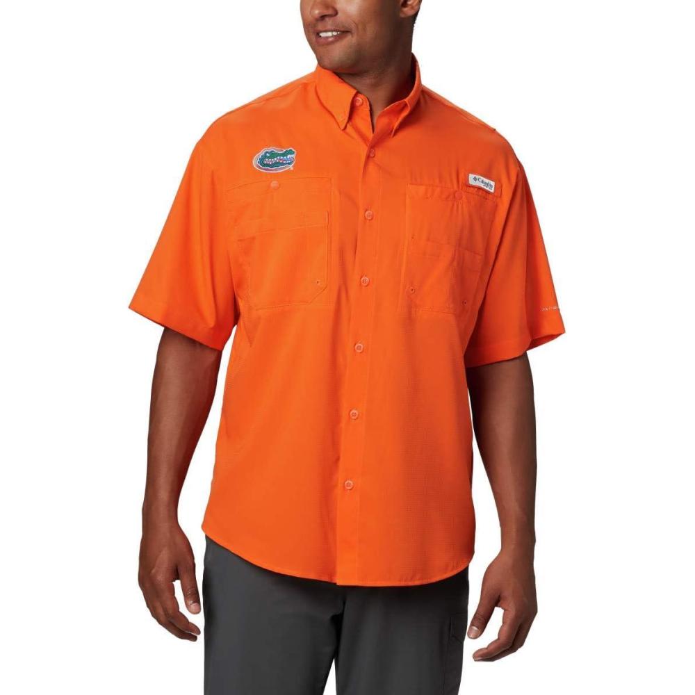 imageColumbia Mens CLG Tamiami Short Sleeve ShirtFla Spark Orange