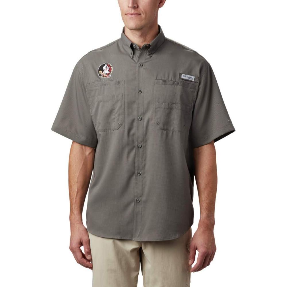 imageColumbia Mens CLG Tamiami Short Sleeve ShirtFsu Charcoal