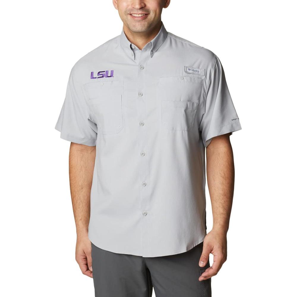 imageColumbia Mens CLG Tamiami Short Sleeve ShirtLsu Columbia Grey