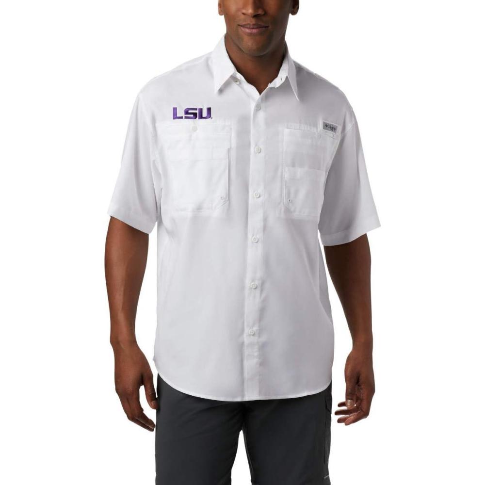 imageColumbia Mens CLG Tamiami Short Sleeve ShirtLsu White