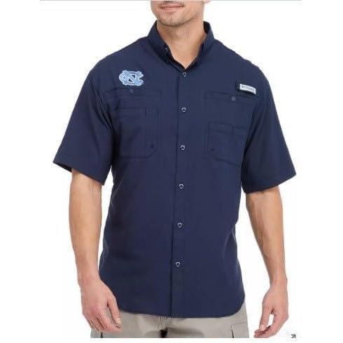 imageColumbia Mens CLG Tamiami Short Sleeve ShirtNc Collegiate Navy