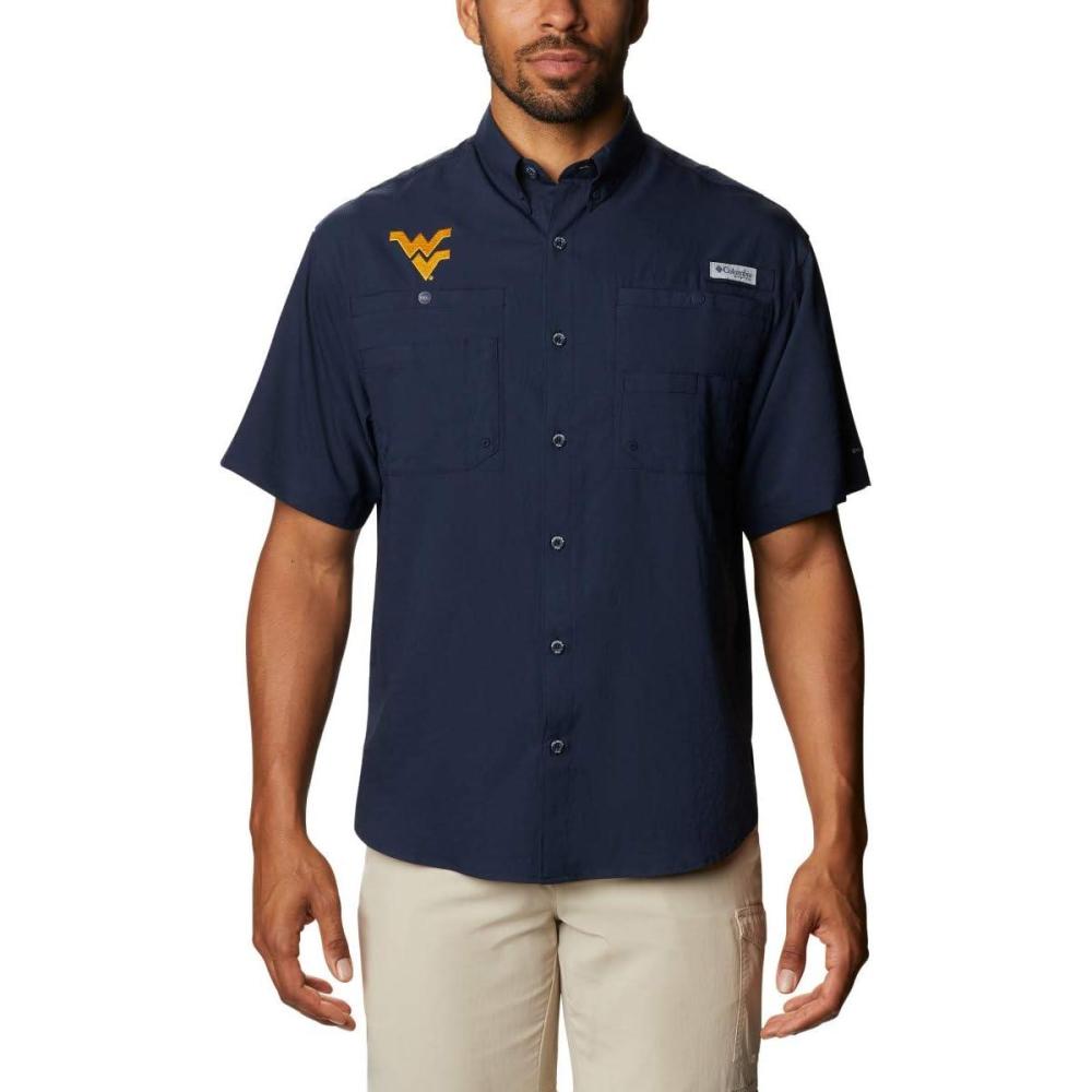 imageColumbia Mens CLG Tamiami Short Sleeve ShirtWv Collegiate Navy