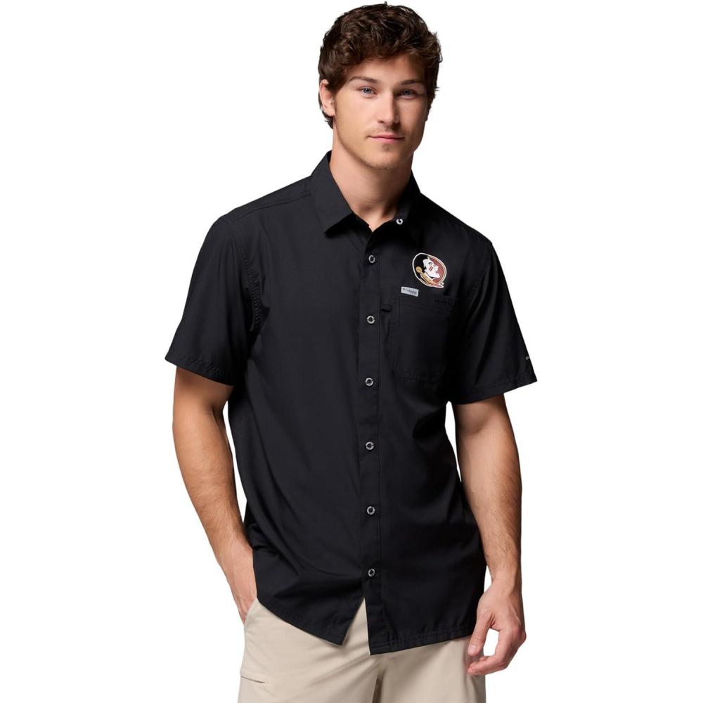 imageColumbia Mens Collegiate Slack Tide Camp ShirtFsu Black