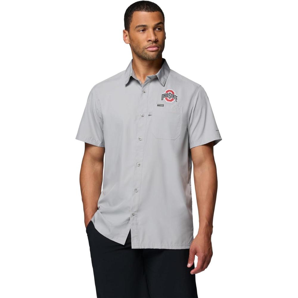 imageColumbia Mens Collegiate Slack Tide Camp ShirtOs Columbia Grey