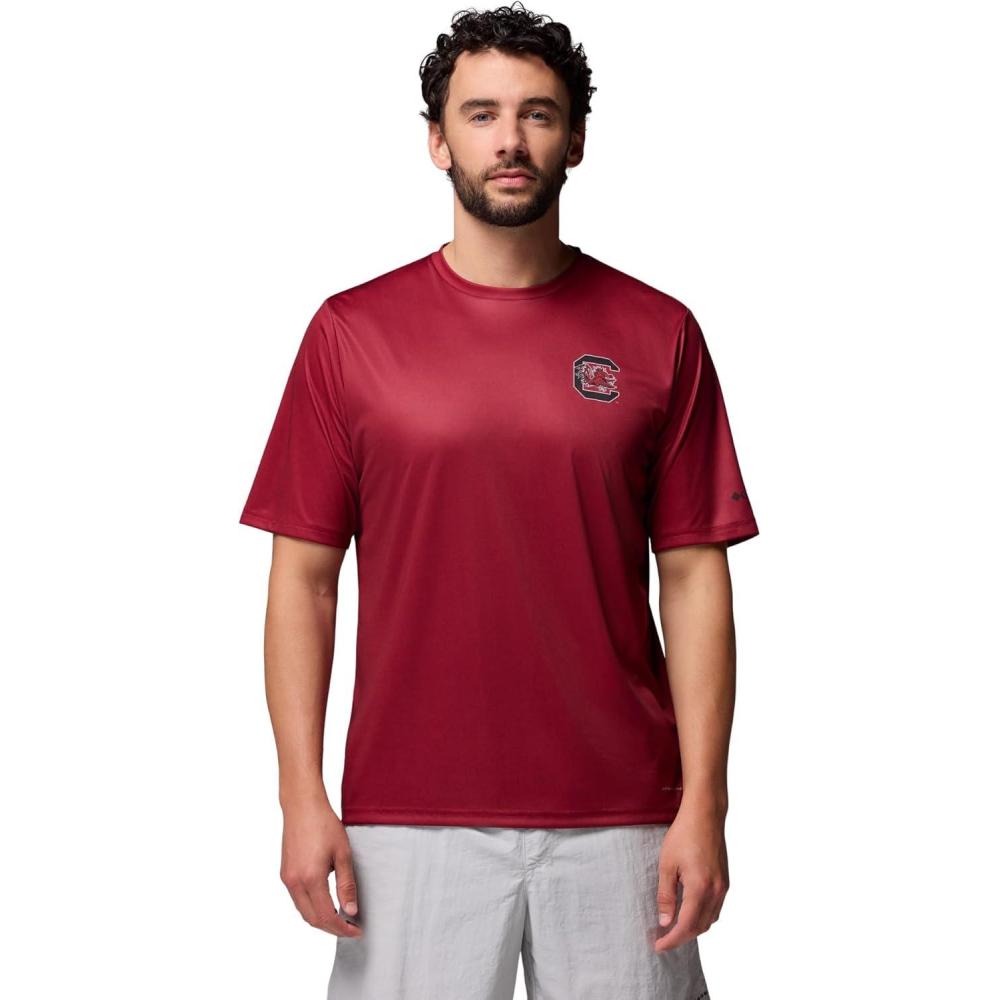 imageColumbia Mens Collegiate Terminal Tackle Short Sleeve ShirtSc Beet Clarets