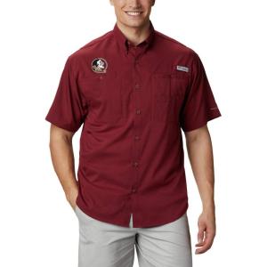 Columbia Men’s CLG Tamiami Short Sleeve Shirt(Fsu – Cabernet)