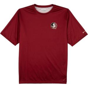Columbia Mens Collegiate Terminal Tackle Short Sleeve Shirt(Fsu – Black Stateriot)