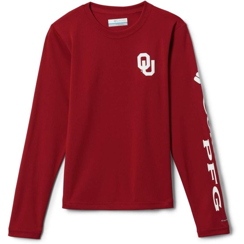 imageColumbia Youth Unisex Collegiate Terminal Tackle Long Sleeve ShirtRed