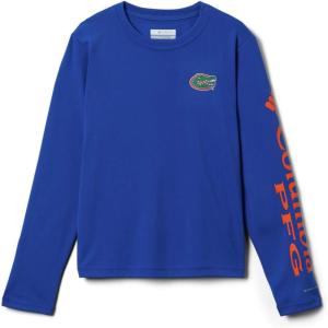 Columbia Youth Unisex Collegiate Terminal Tackle Long Sleeve Shirt(Fla – Azul/Spark Orange)