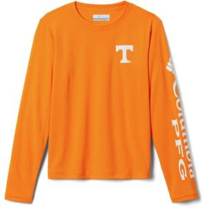Columbia Youth Unisex Collegiate Terminal Tackle Long Sleeve Shirt(Ut – Solarize/White)
