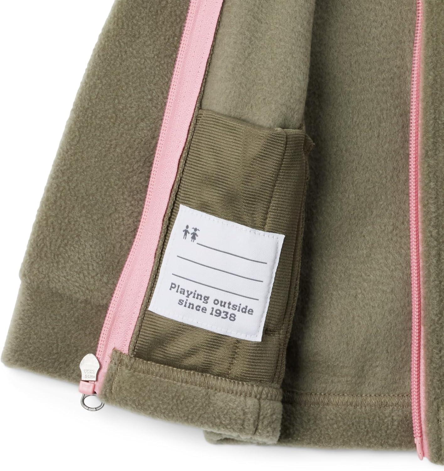imageColumbia UnisexBaby Benton Springs Fleece JacketStone GreenPink Orchid
