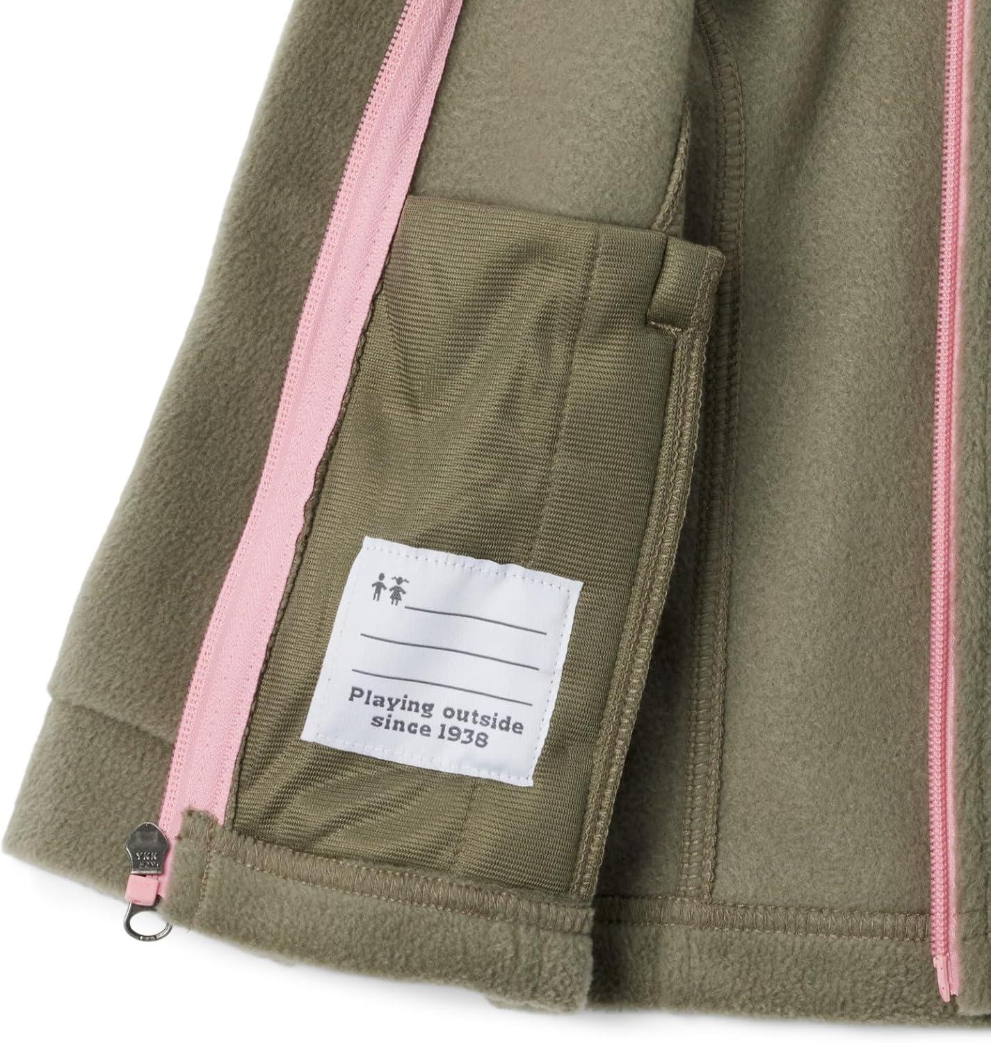 imageColumbia UnisexBaby Benton Springs Fleece JacketStone GreenPink Orchid