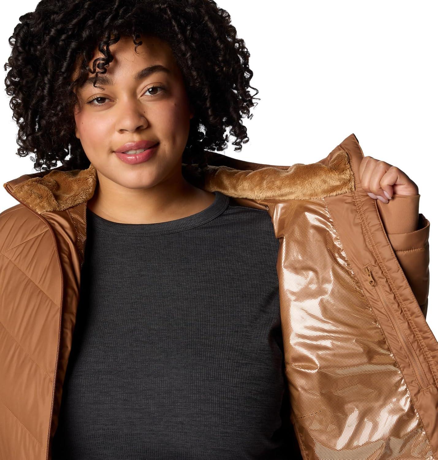 imageColumbia Womens Heavenly Long Hooded JacketCamel Brown