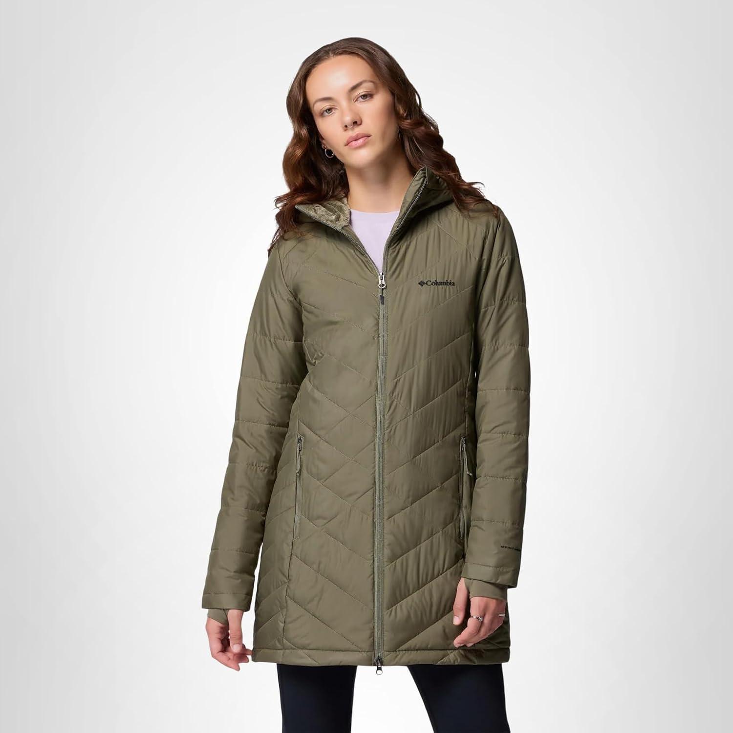 imageColumbia Womens Heavenly Long Hooded JacketStone Green