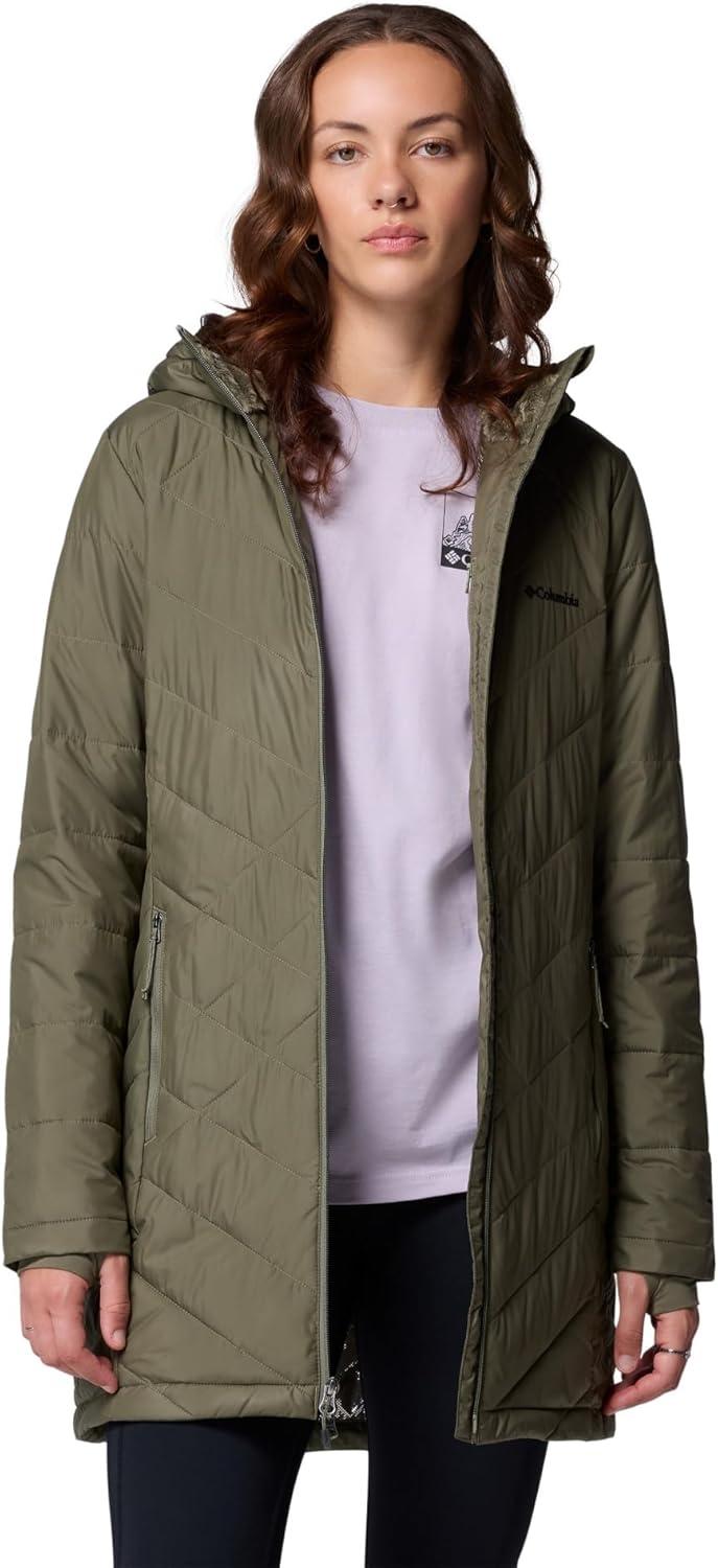 imageColumbia Womens Heavenly Long Hooded JacketStone Green