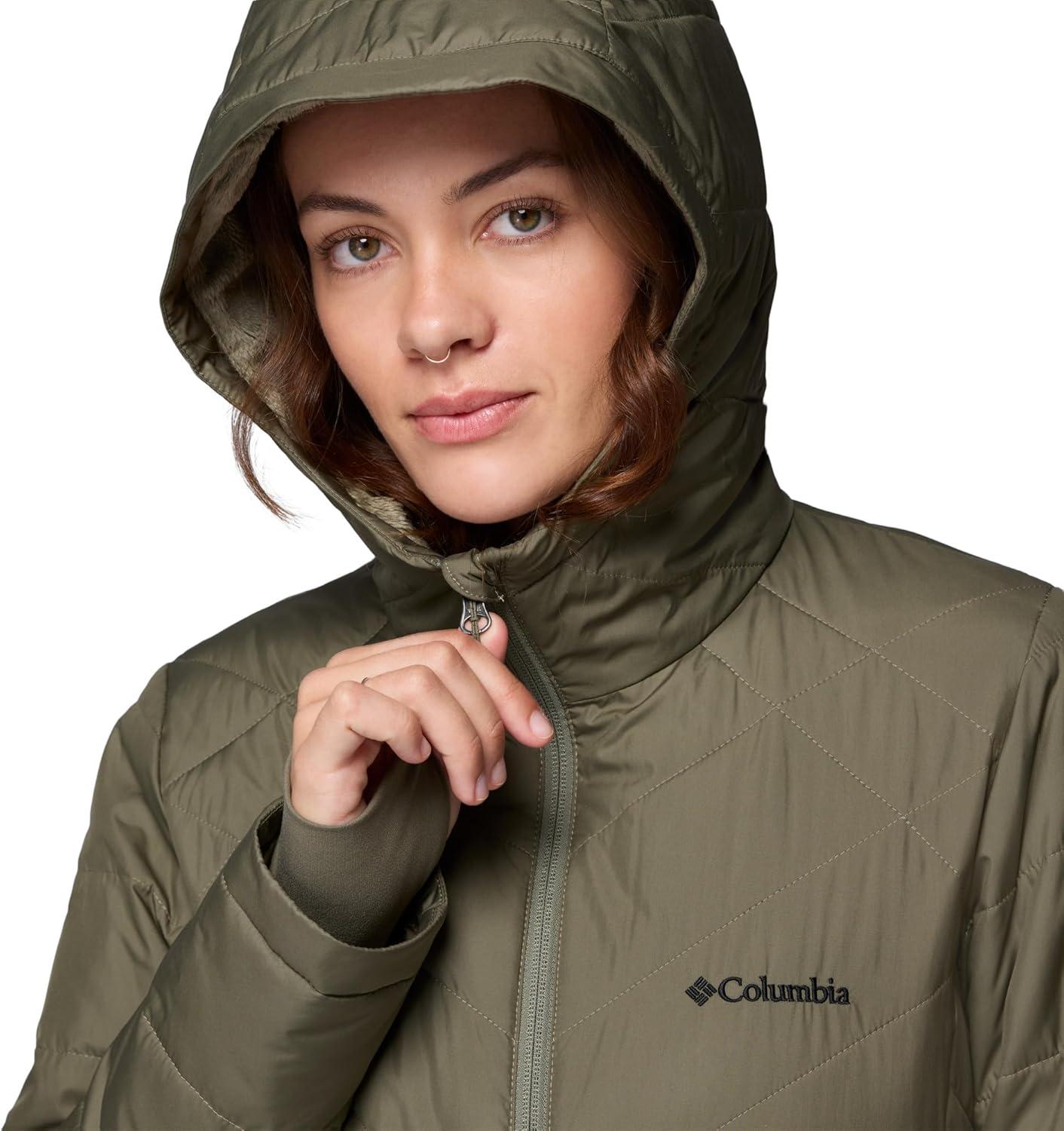 imageColumbia Womens Heavenly Long Hooded JacketStone Green