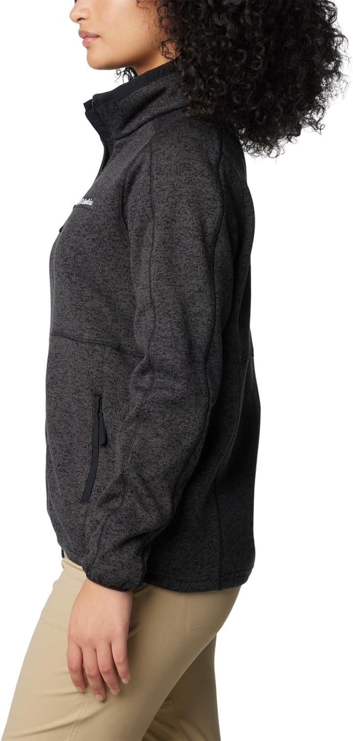 imageColumbia Womens Sweater Weather II Full Zip Fleece Jacket Black Heather Medium