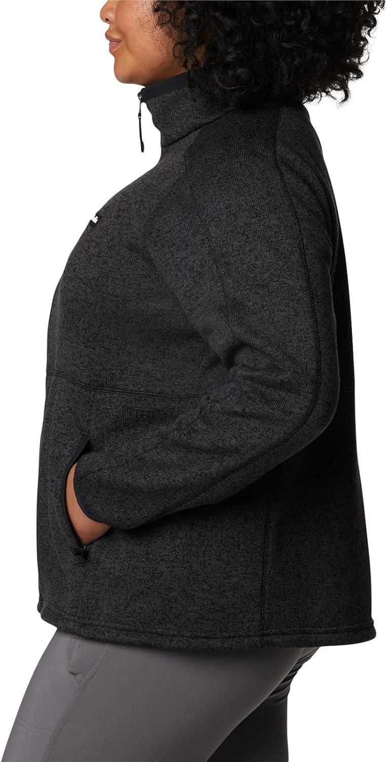 imageColumbia Womens Sweater Weather II Full Zip Fleece Jacket Black Heather Medium
