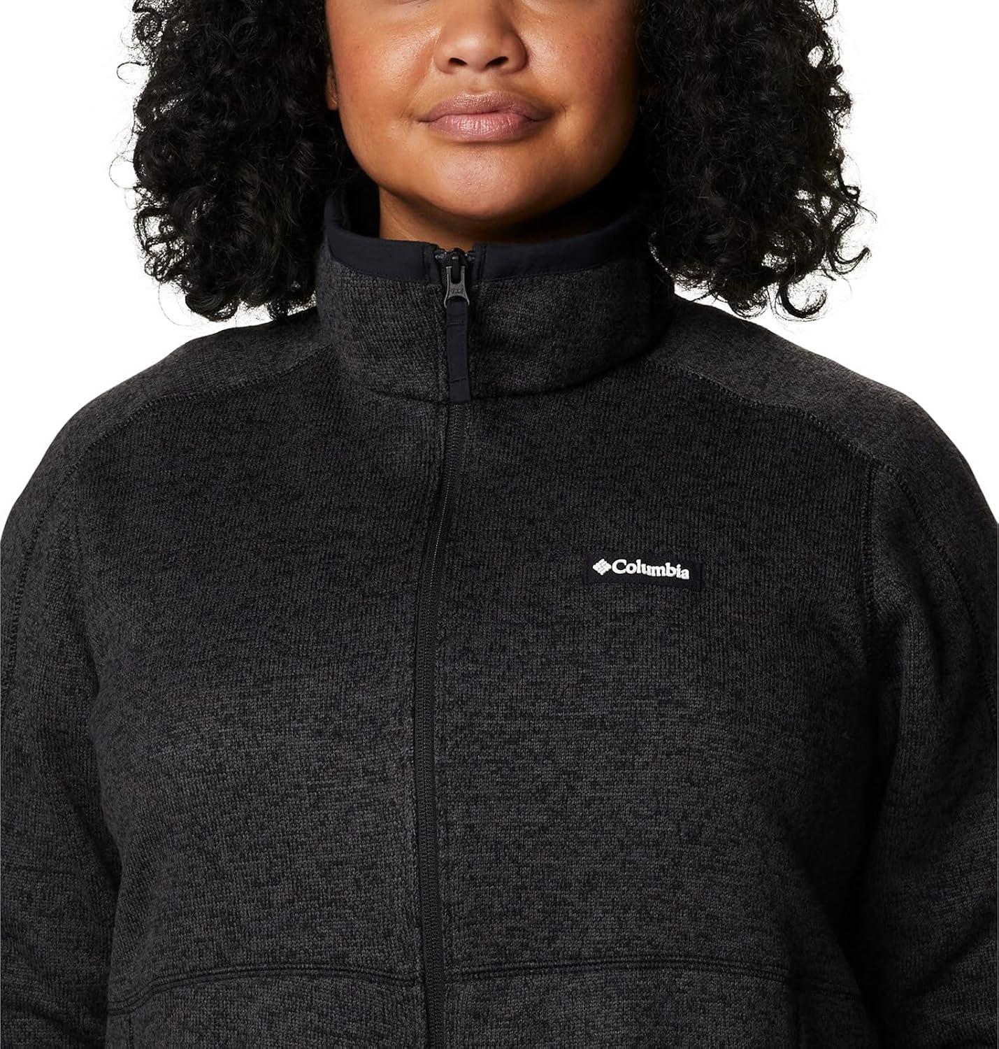 imageColumbia Womens Sweater Weather II Full Zip Fleece Jacket Black Heather Medium