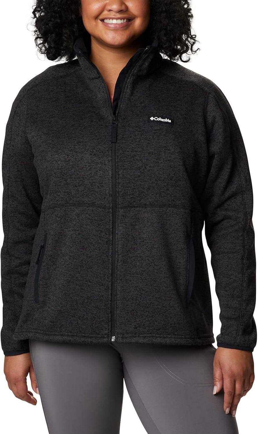 imageColumbia Womens Sweater Weather II Full Zip Fleece Jacket Black Heather Medium