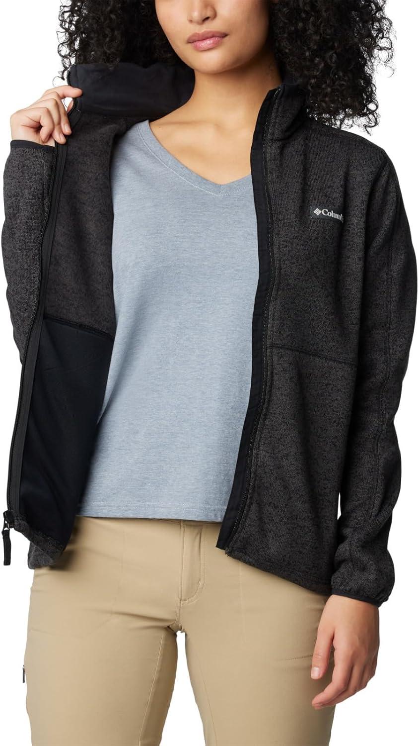 imageColumbia Womens Sweater Weather II Full Zip Fleece Jacket Black Heather Medium