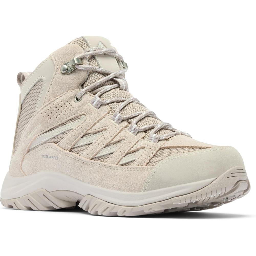imageColumbia Womens Crestwood Mid Waterproof Hiking BootsSoft TaupeSea Salt
