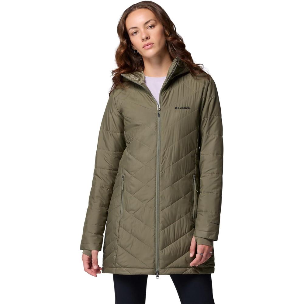 imageColumbia Womens Heavenly Long Hooded JacketStone Green