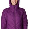 Columbia Womens Heavenly Long Hooded Jacket(Plum)