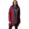 Columbia Womens Heavenly Long Hooded Jacket(Rich Wine)