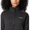 Columbia Womens Sweater Weather II Full Zip Fleece Jacket, Black Heather, Medium