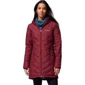 Columbia Womens Heavenly Long Hooded Jacket(Rich Wine)