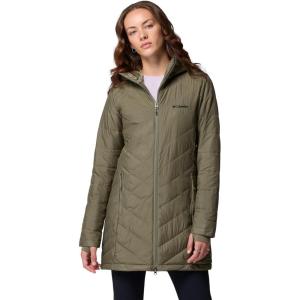 Columbia Womens Heavenly Long Hooded Jacket(Stone Green)