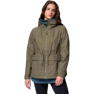 Columbia womens Sweet Creek II Lined Rain Jacket(Stone Green)