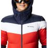 Columbia Womens Abbott Peak II Insulated Jacket(Bold Orange/Dark Nocturnal/White)