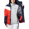 Columbia Womens Abbott Peak II Insulated Jacket(Bold Orange/Dark Nocturnal/White)