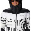 Columbia Womens Abbott Peak II Insulated Jacket(White Typo Print/Black)