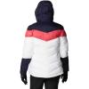 Columbia Womens Abbott Peak II Insulated Jacket(White/Dark Nocturnal/Bright Geranium)
