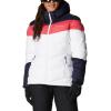 Columbia Womens Abbott Peak II Insulated Jacket(White/Dark Nocturnal/Bright Geranium)