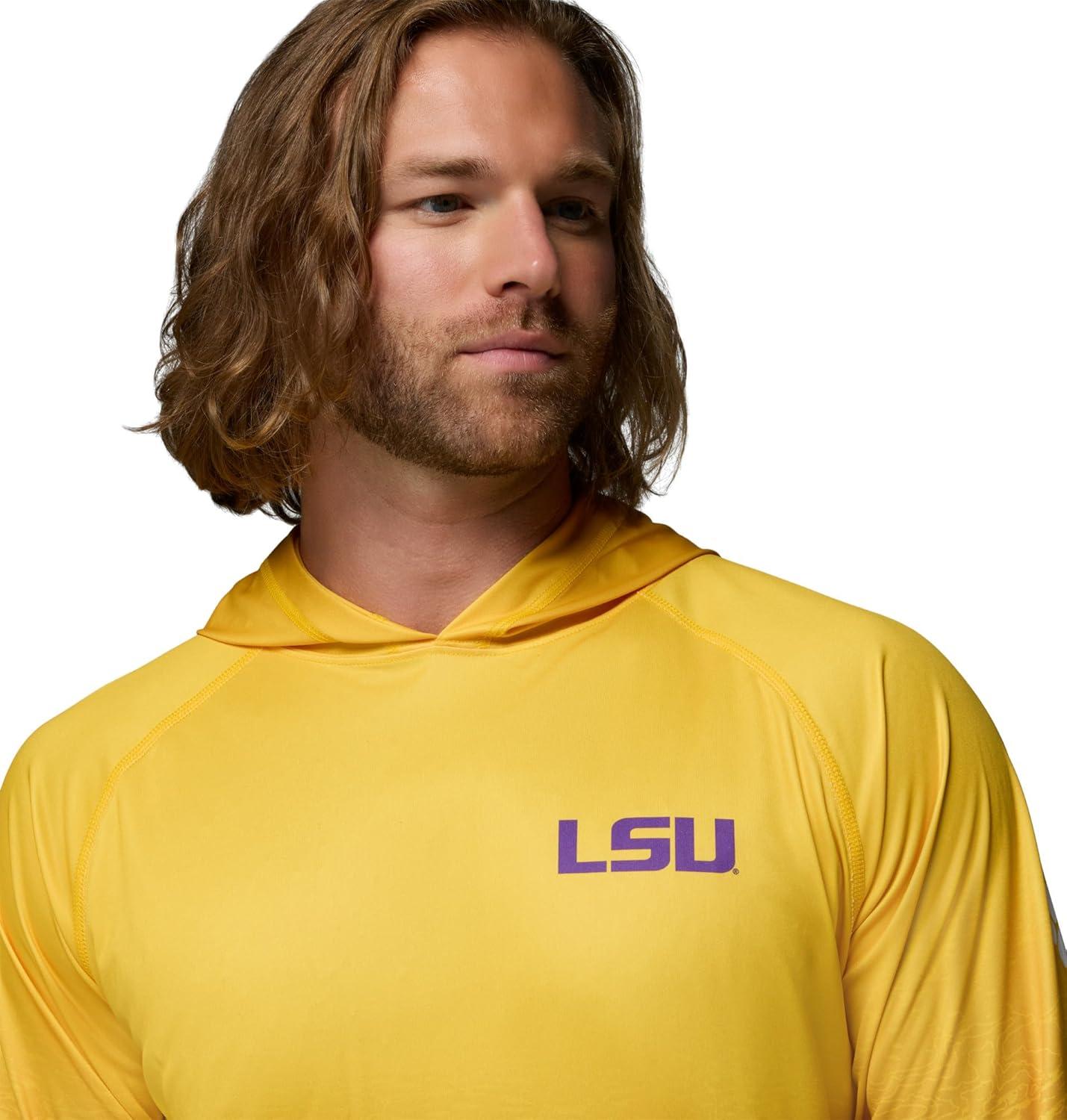 imageColumbia Mens CasualLsu YellowVivid Purple