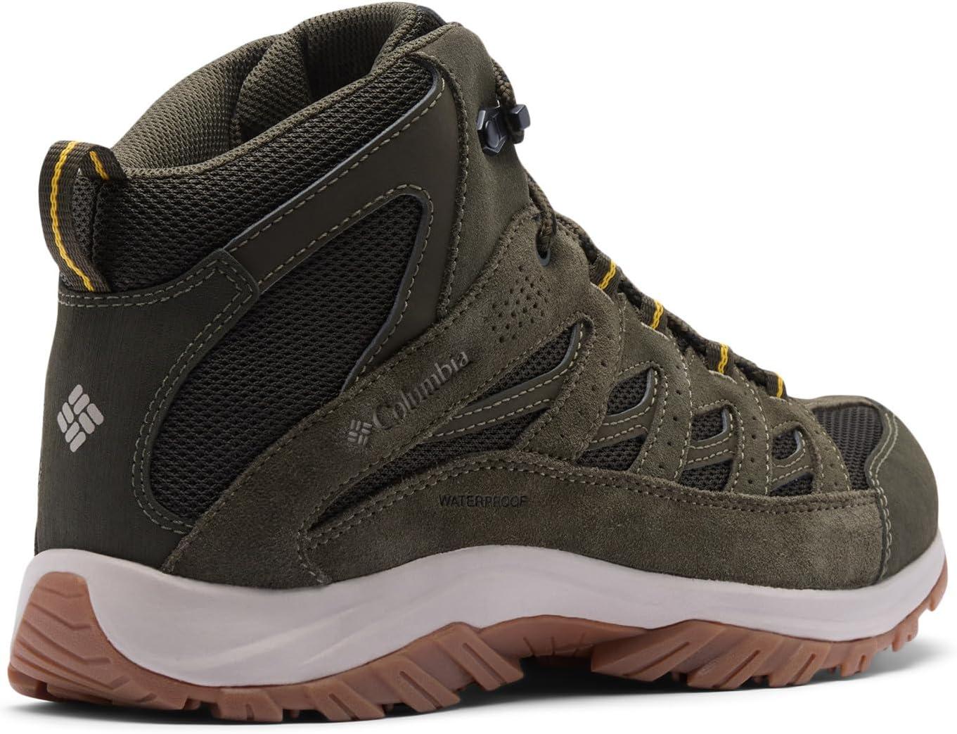 imageColumbia Mens Crestwood Mid Waterproof Hiking BootsDeep Olive Stinger
